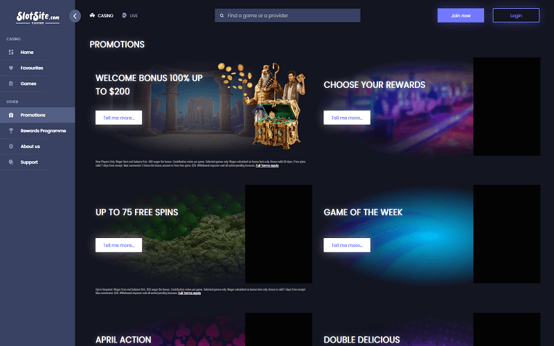 SlotSite.com Casino Promotions