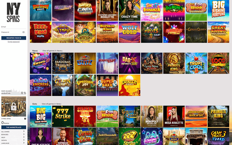 NY spins Casino Games