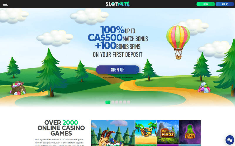 Slotnite Casino Home Page
